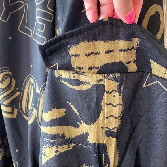 SHEIN Parachute Pants Black Green Elastic Waist Size 4 New - Picture 4 of 15